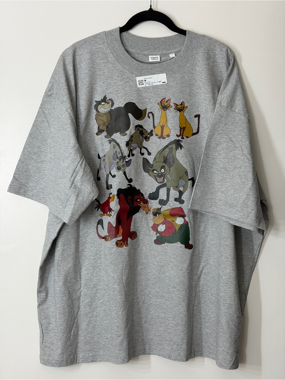 Disney Villains HANDMADE t-shirt XXL grey